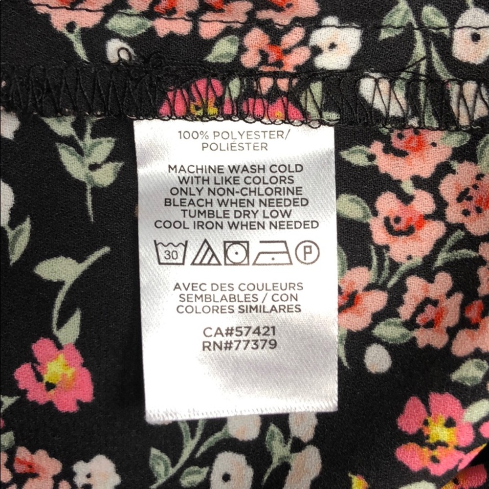 Loft Sheer Floral Print Shirt - Picture 6 of 7